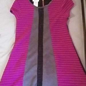 Striped and laced dress